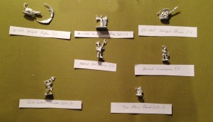 Some Nice Freebies - a Winged Panther, An Evil Wizard, a Winged Demon, and a Julie Guthrie Sculpted Skeleton and a Tom Meier Sculpted Dwarf from the Next Kickstarter Round