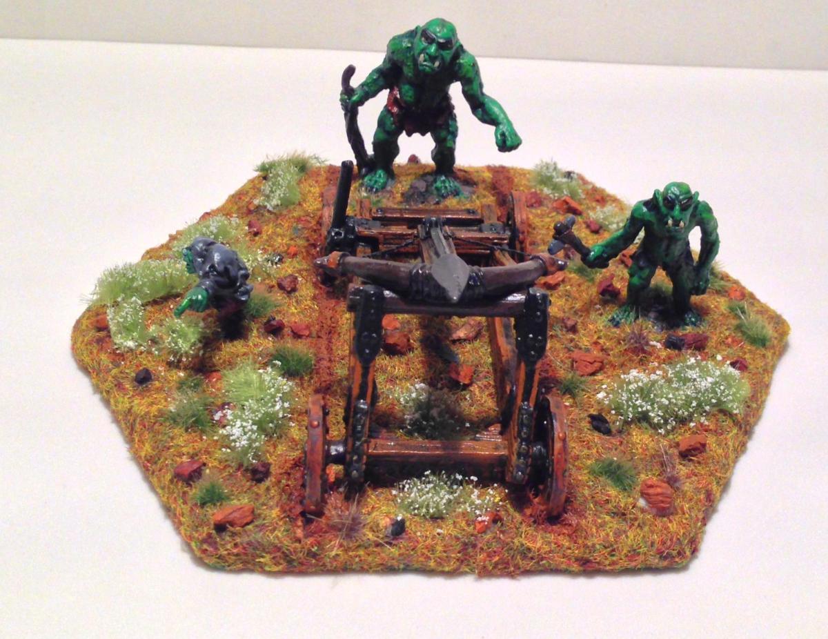 Grenadier Ballista, crewed by Trolls (Grenadier #9204 & #3107 from 1994&nbsp;Catalog)