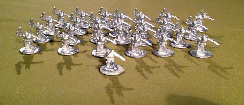 7 Cast Space Roomans with Master in front