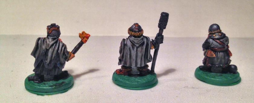13 Ral Partha 02-161 Dwarf Bombard Crew back -collector series all things dark &amp; dangerous -varnished before basing