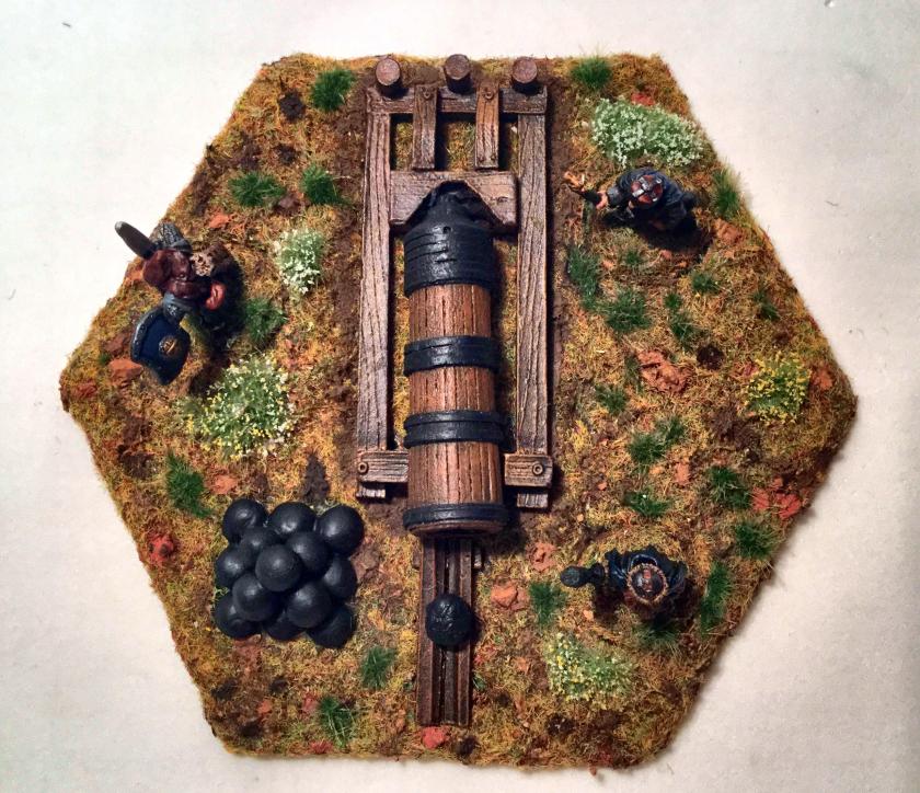 18 Dwarf crew for RAFM SE-29 Large Bombard after basing top view with crew intact