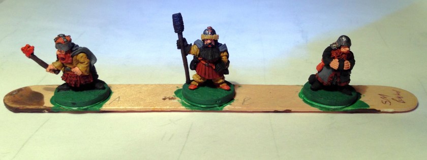 9 Ral Partha 02-161 Dwarf Bombard Crew front -collector series all things dark &amp; dangerous -painted before wash