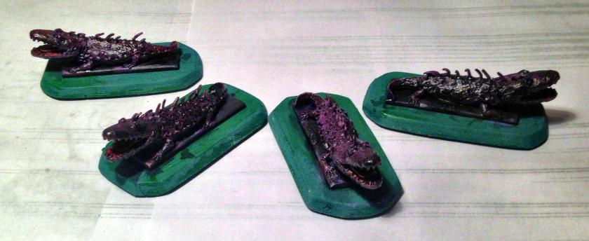 7 Fire breathing Salamander  Ral Partha 13-028 1982 after first wash