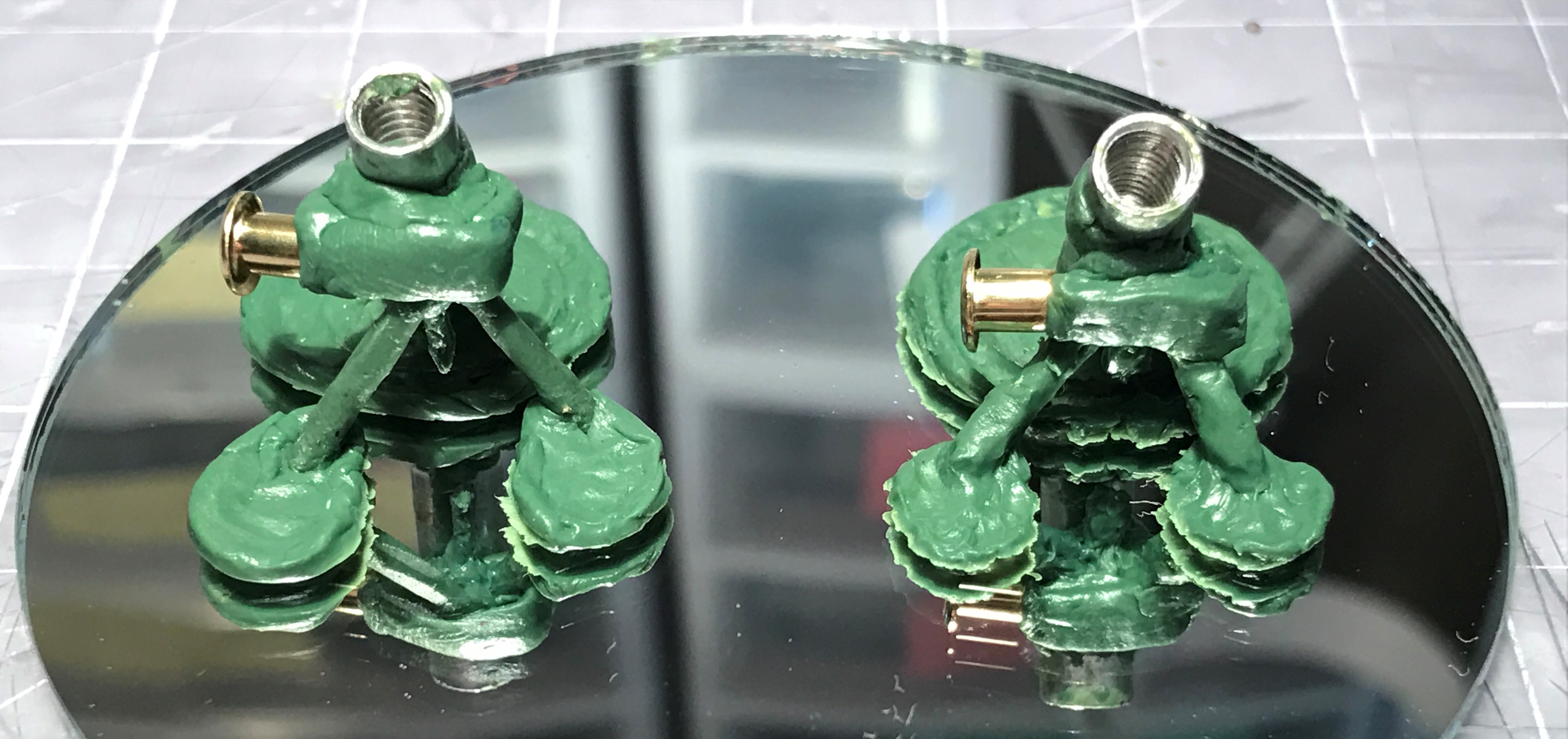 7 mortars fixed feet initial front