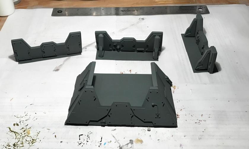 6 defensive pit and barriers primed