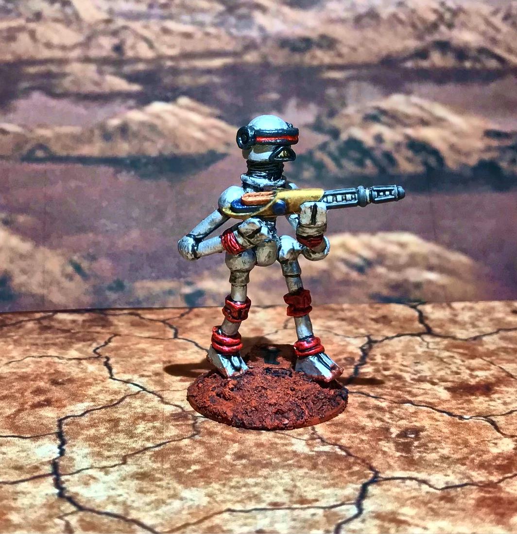 25 Red Team Mark III Warbot conversion with Bombshell Mini particle beam