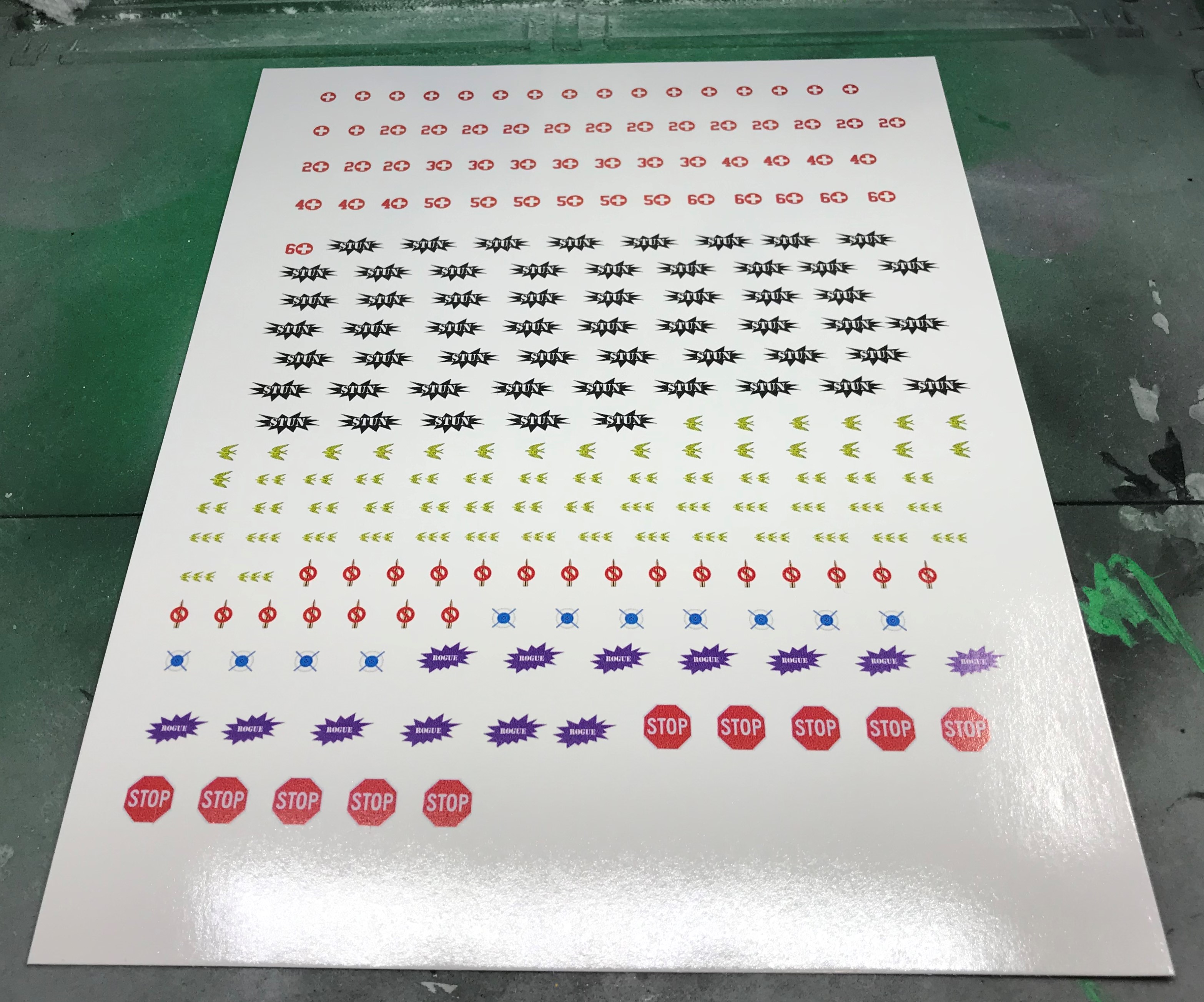 1 Decal sheet sprayed