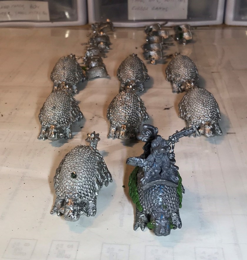 2 Frinx on Glyptodon - collection ready for cleaning