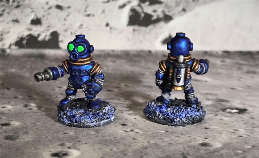 25 Space Dwarf Assault Squad Blue Troopers