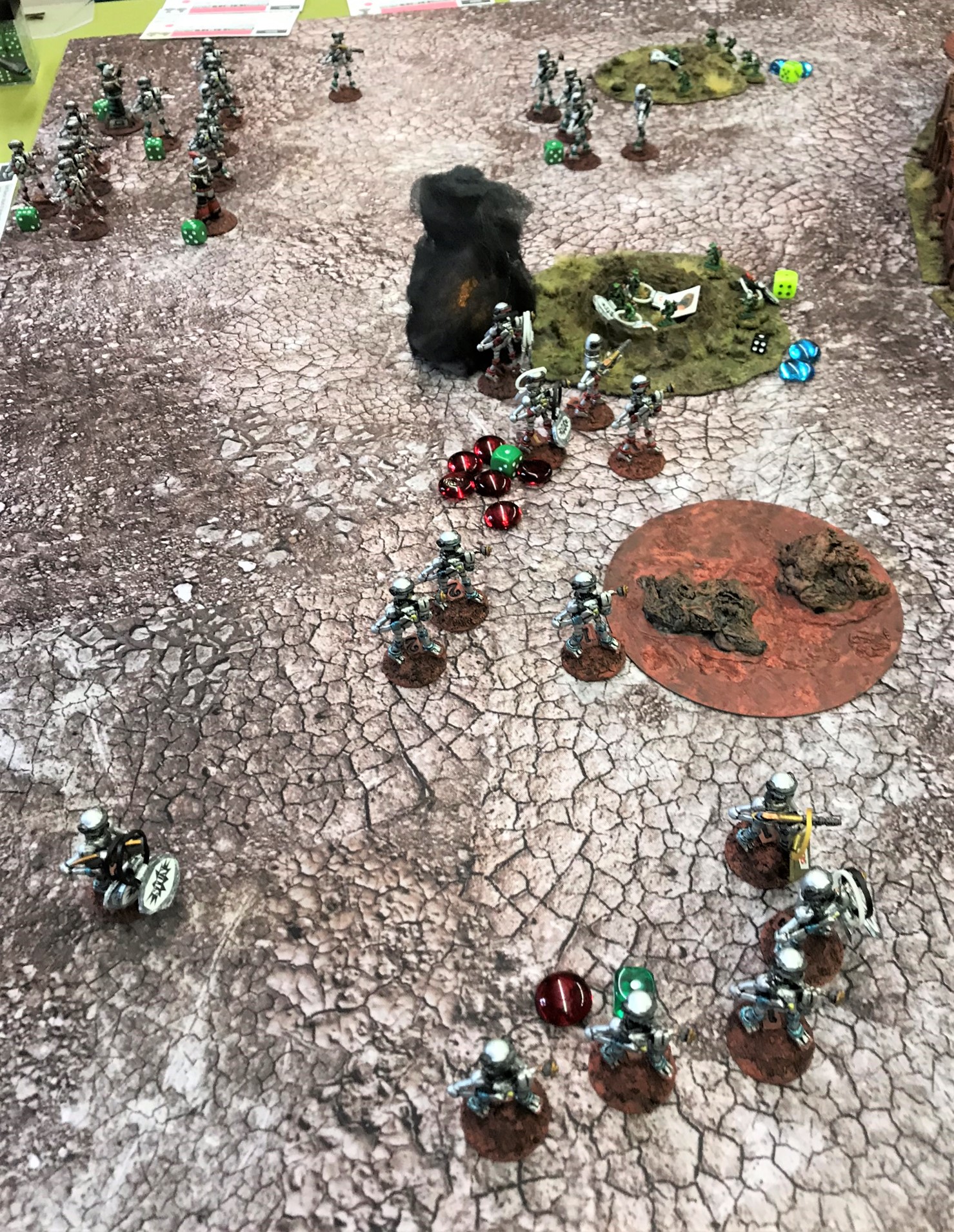 3 PSG Juggerbot blows up from Aphid critical hit