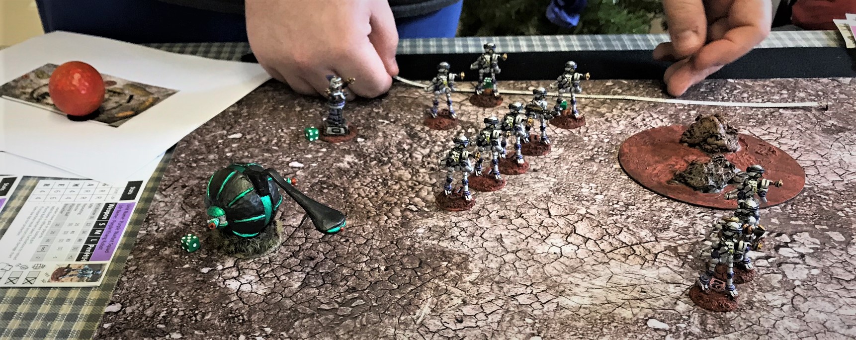 1 Randy maneuvers his Warbots