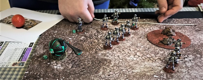 1 Randy maneuvers his Warbots