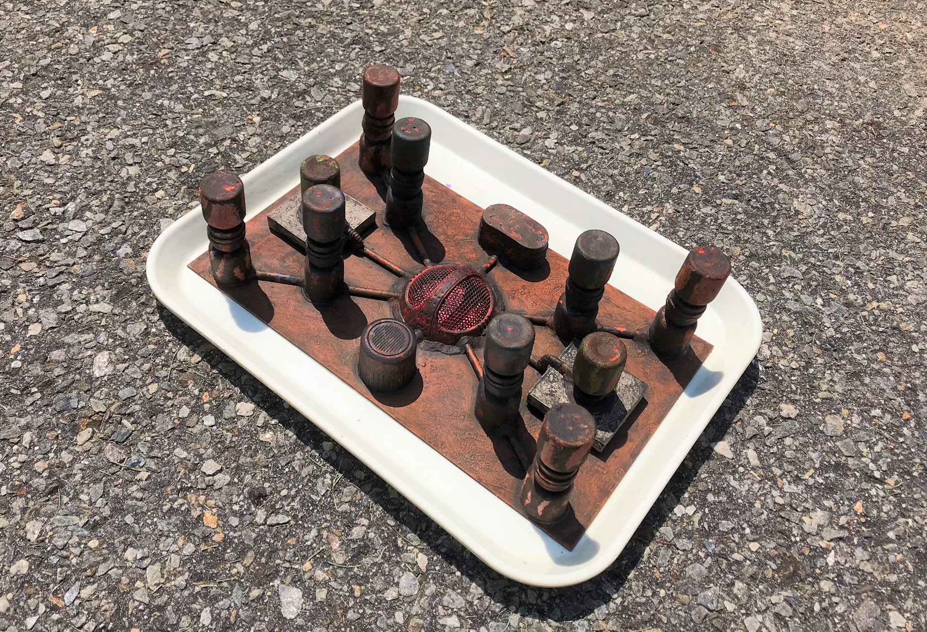 15 Sci Fi plant scratch build after matt varnish drying, side view