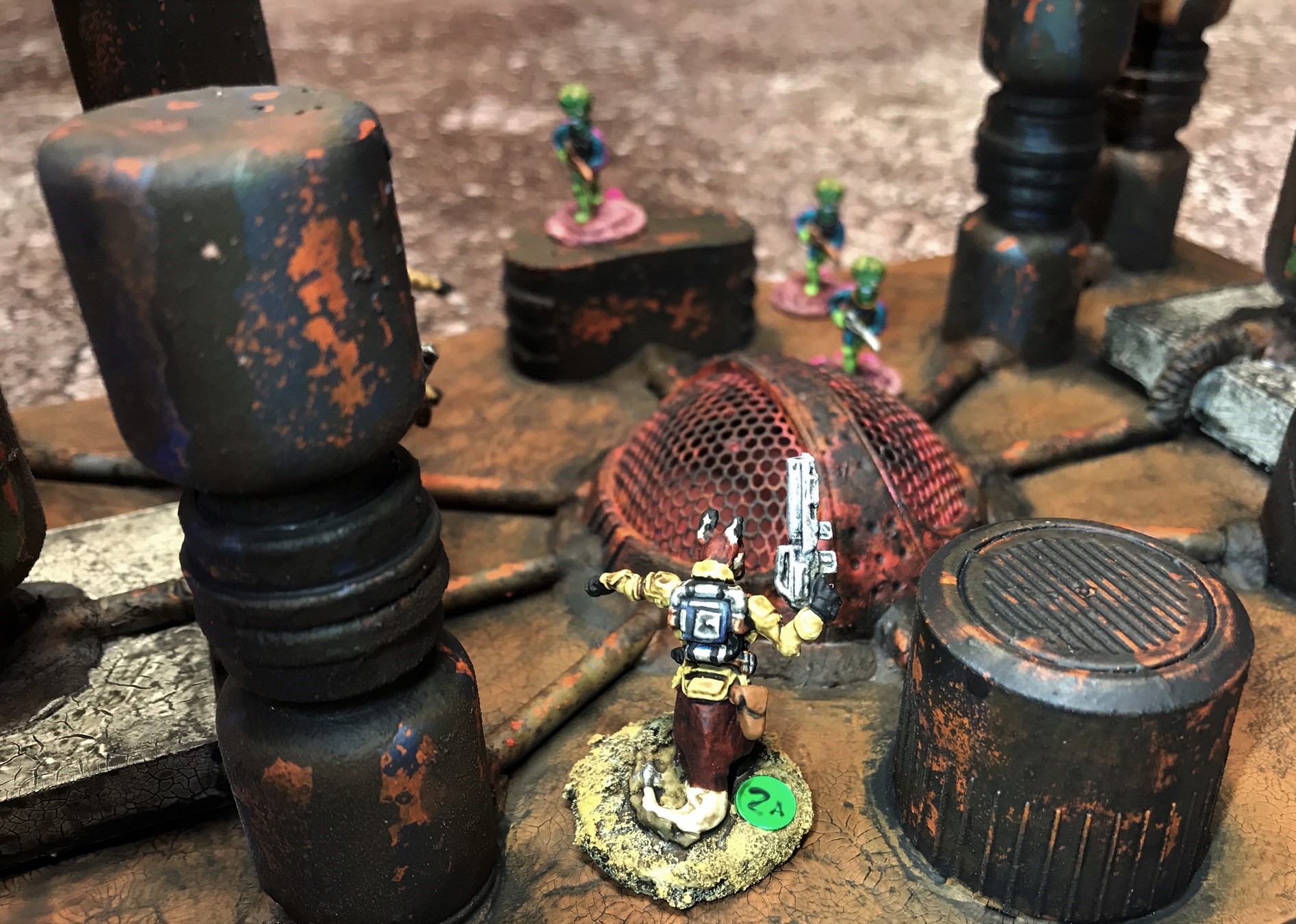 21 Sci Fi plant scratch build complete on mat, Space Roos see Martians