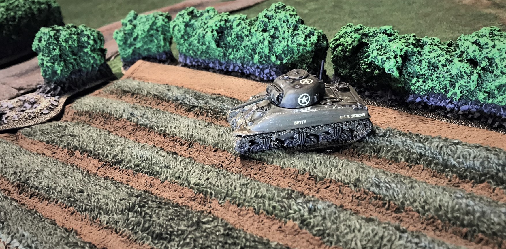 1 M4 Betty, left side, crosses a field