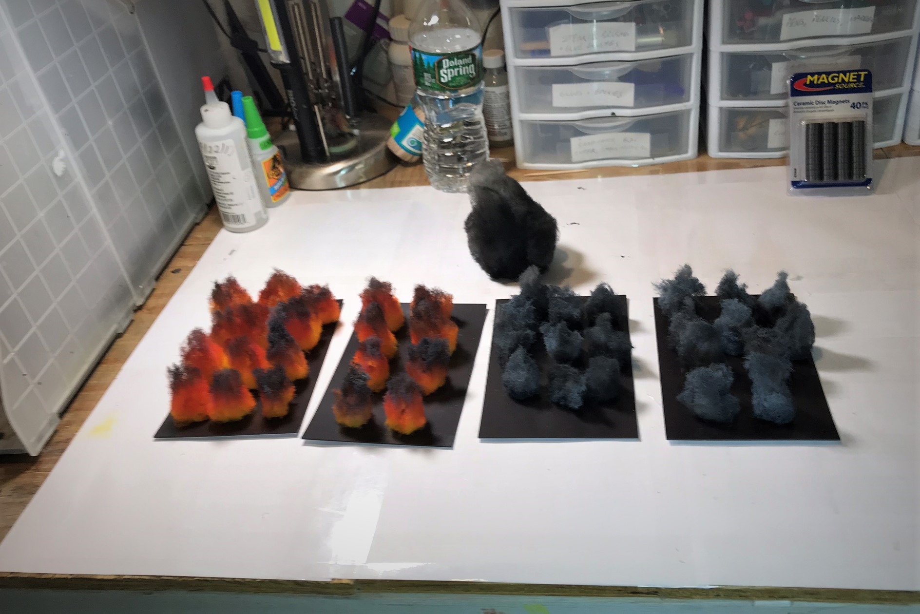 10 using magnetic tacky sheets for transport