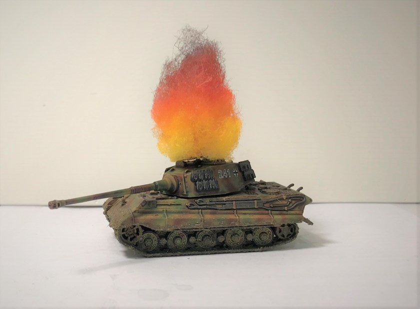 15 Tiger II burning