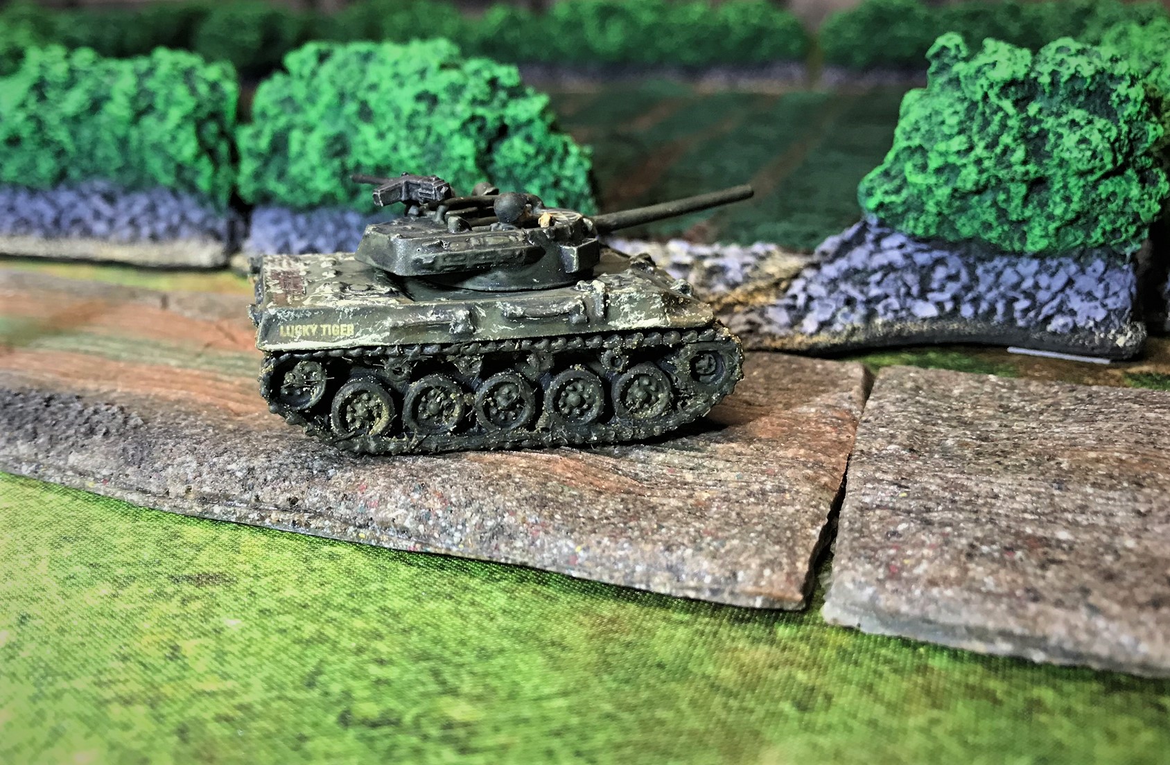 3 M18 Hellcat Lucky Tiger right side on road