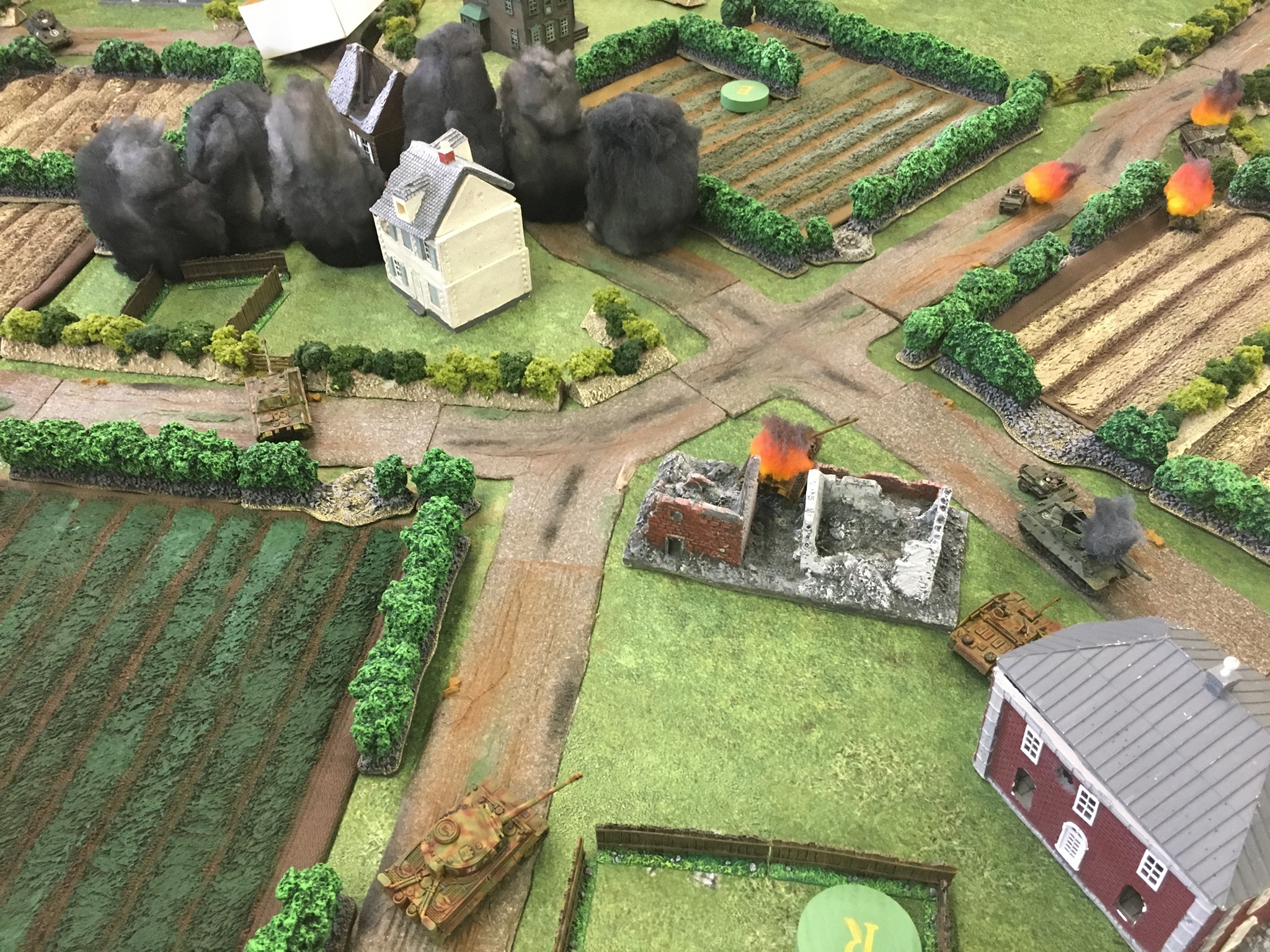 6 Panther burns and Tiger I arrives