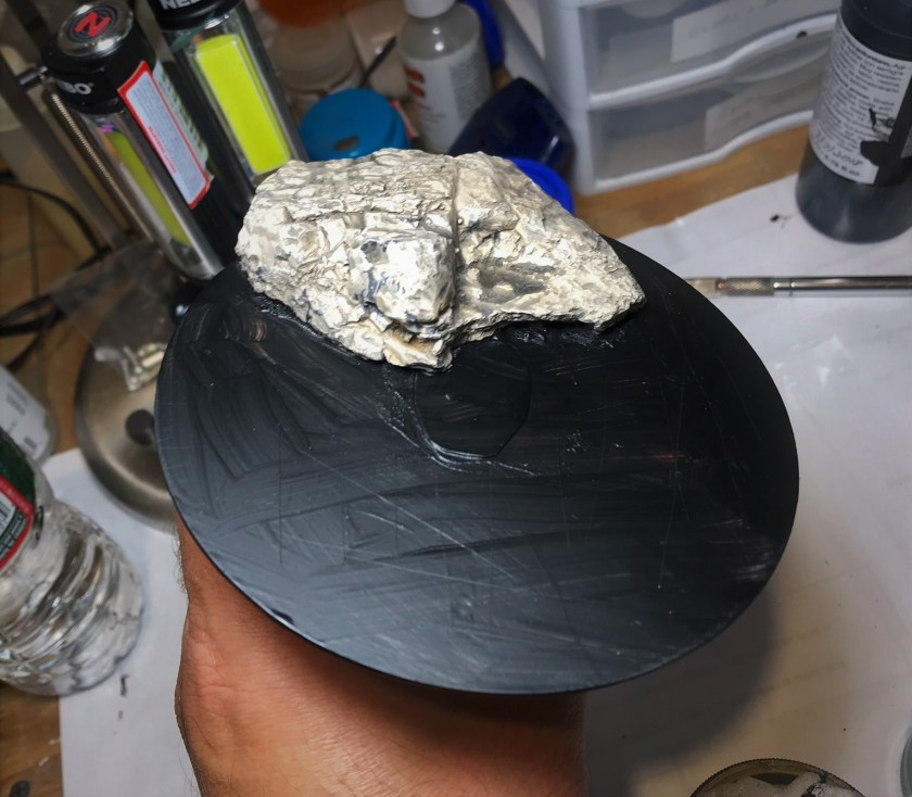 3 cd and stone and card painted