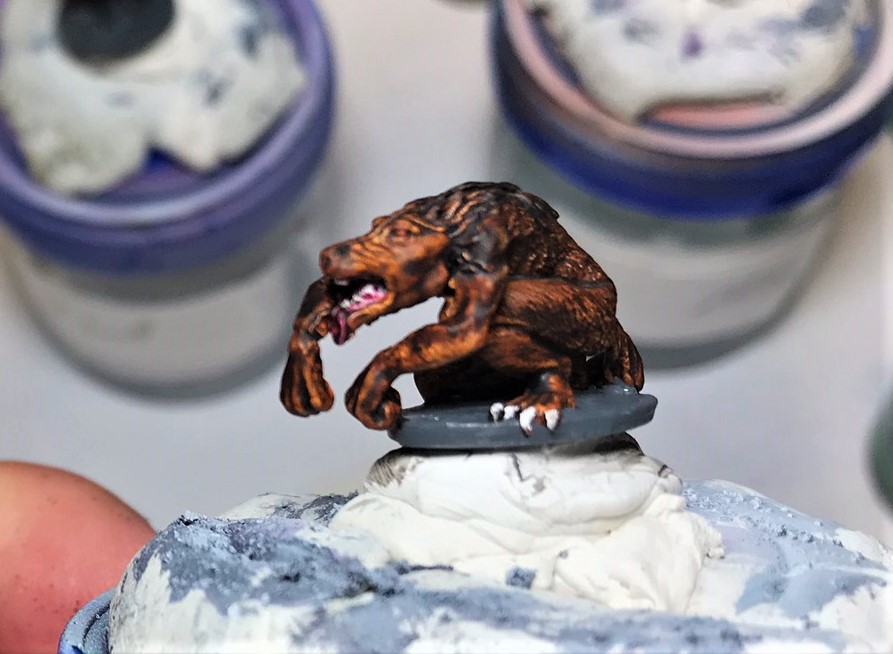 3 Werewolf crouching painted