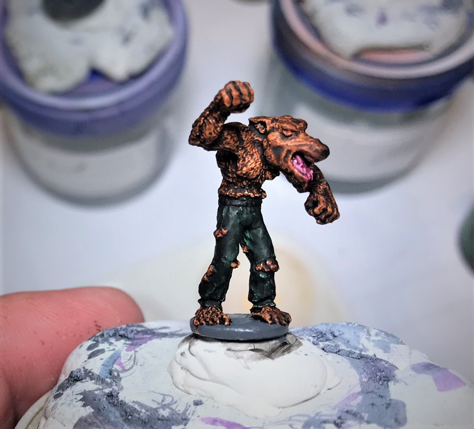 3 Werewolf standing painted