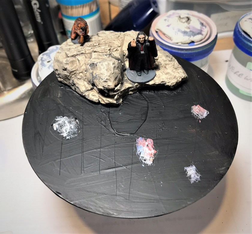 6 Dracula and crouching Werewolf mounted