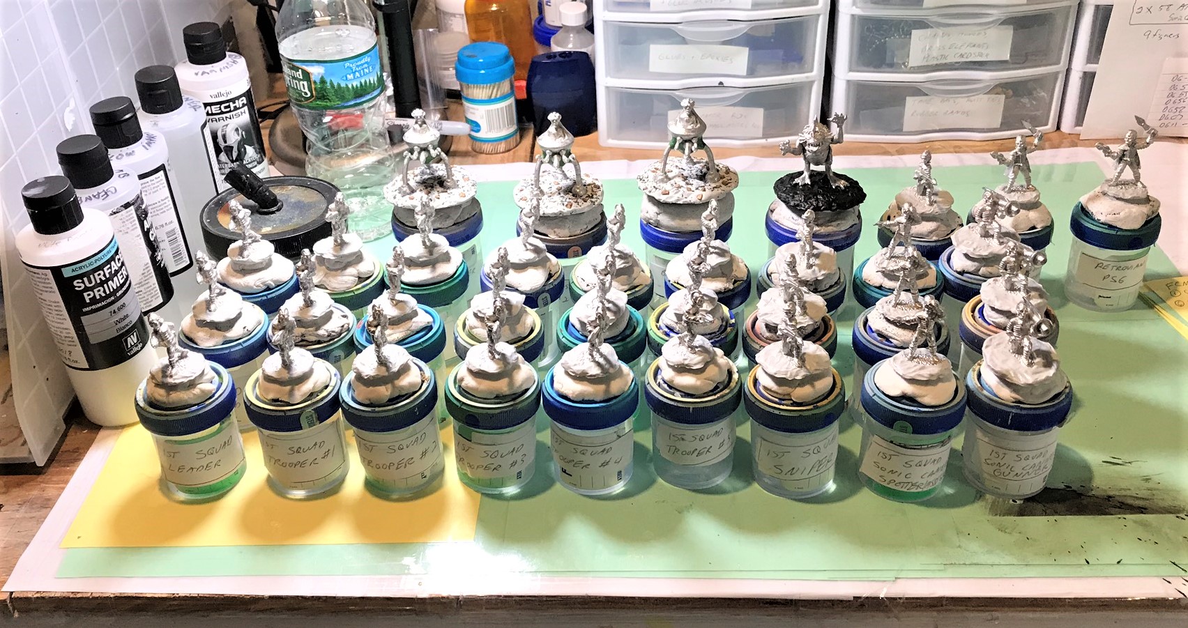 4 Retrovian Platoon aftermounting for painting