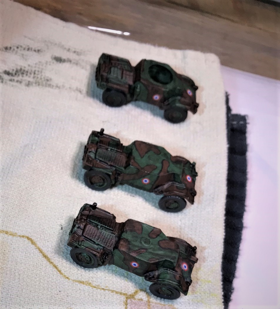 11 Panhards getting decals
