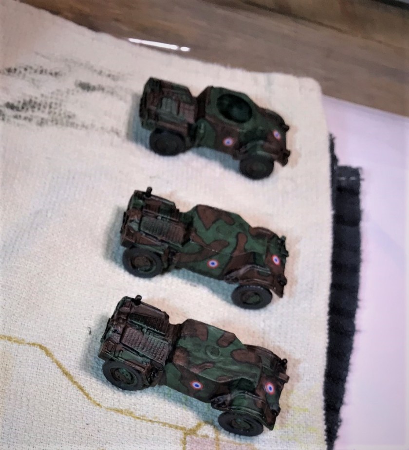 11 Panhards getting decals