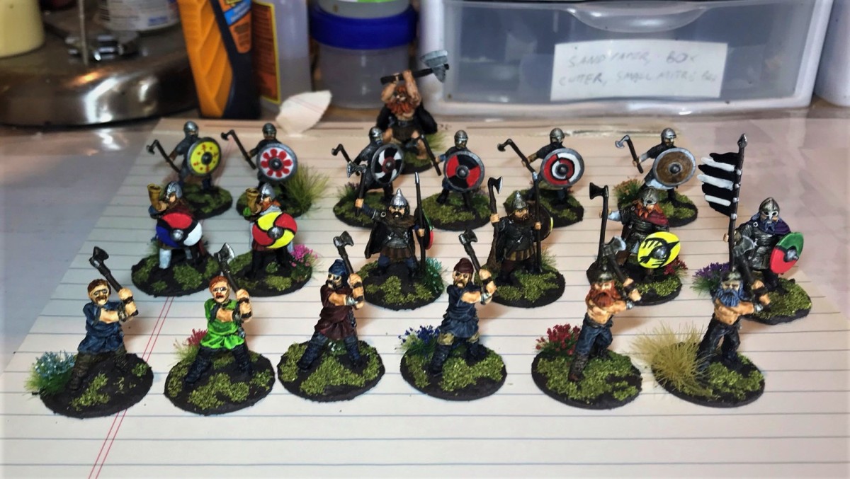 Old School Ral Partha and Minifigs Vikings for Aztec War&nbsp;Canoes