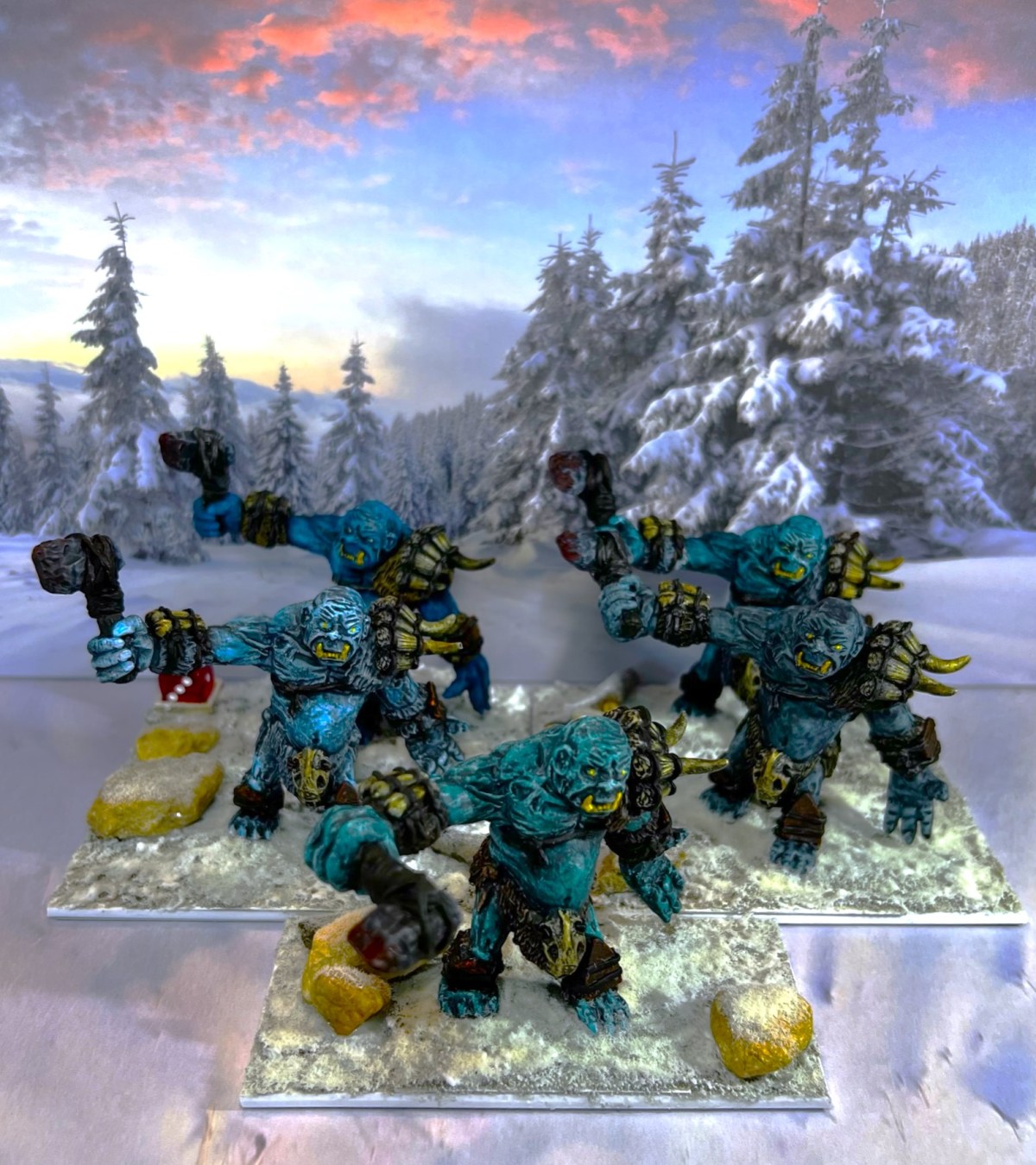 Frost Ogres (Challenge Ogres “Paint What We’ve All Got” Painting Challenge) for Wars of Orcs and&nbsp;Dwarves